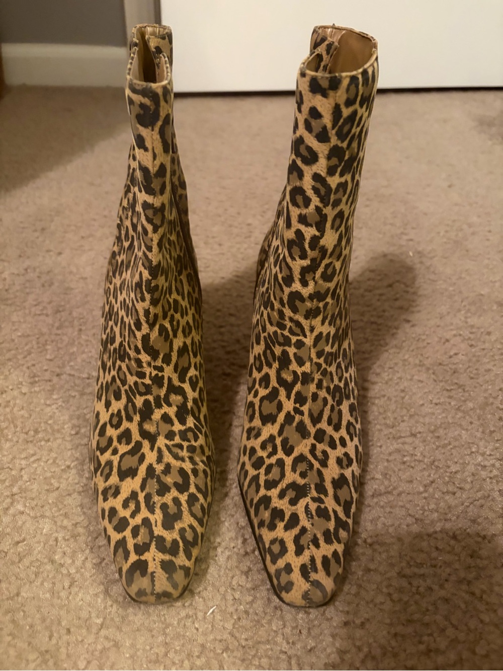 Karen Scott Leopard-Print Ankle Booties in Tan and Black